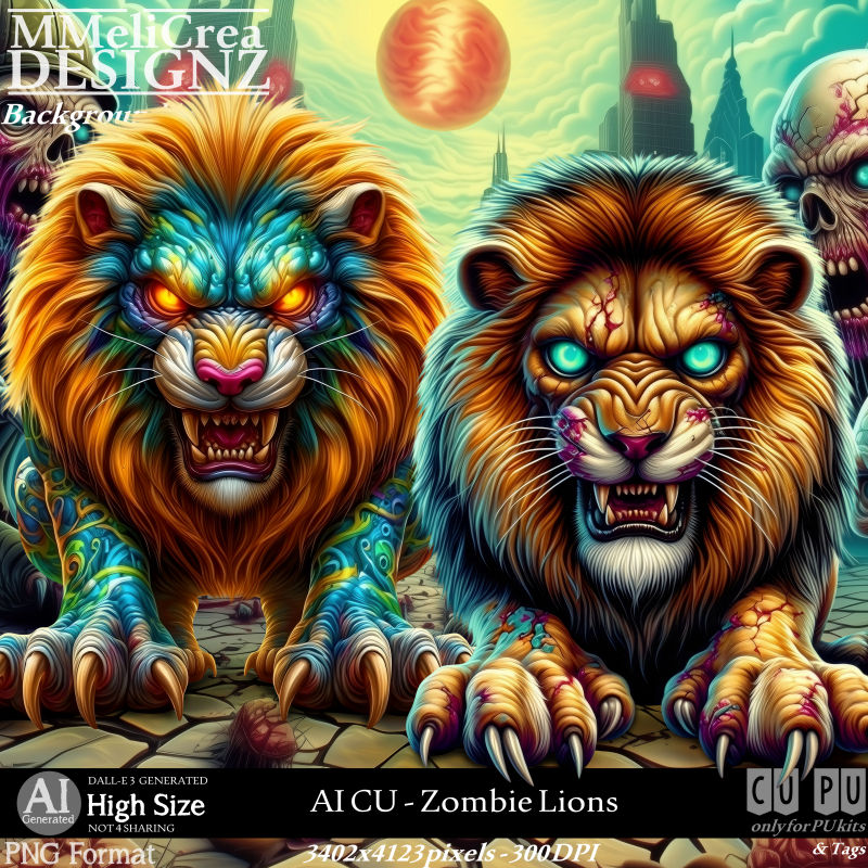(image for) AI - CU Zombie Lions (CU4PU / PNG)